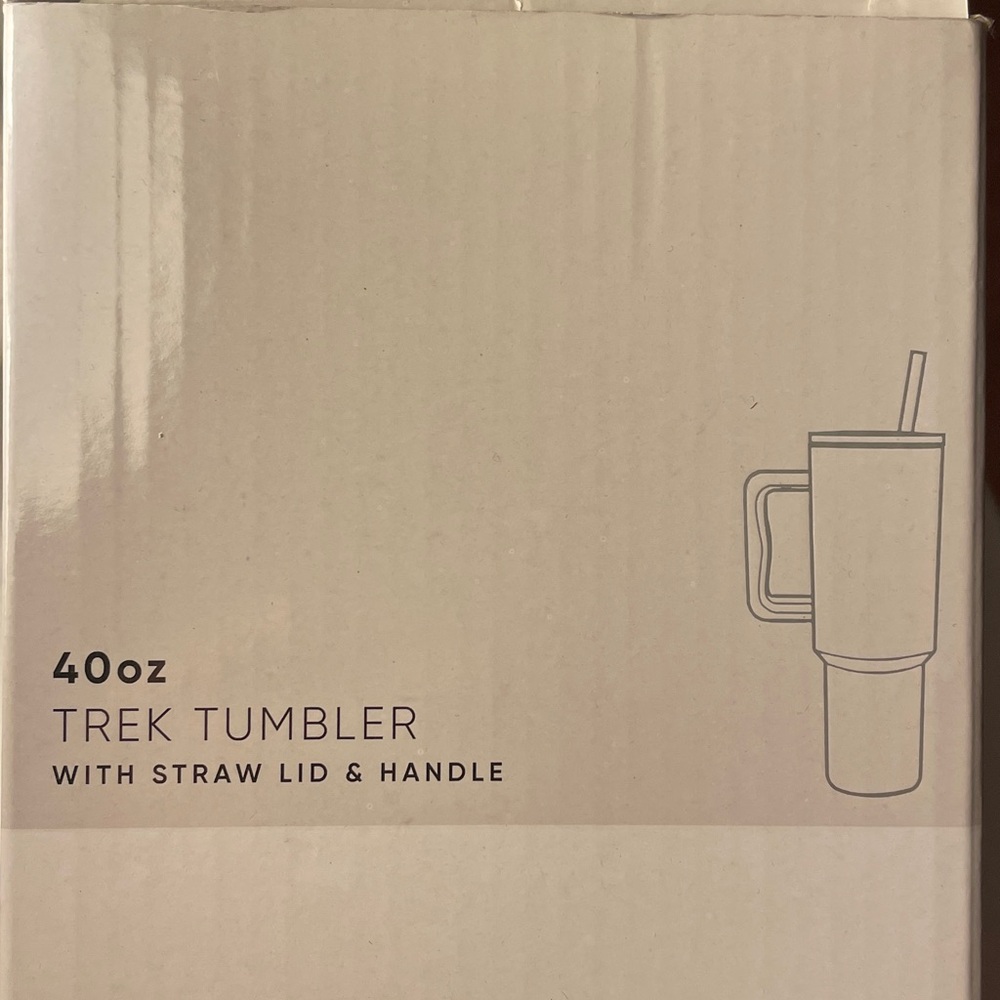 Poshmark Logo Simple Modern White Travel Tumbler - Picture 8 of 8